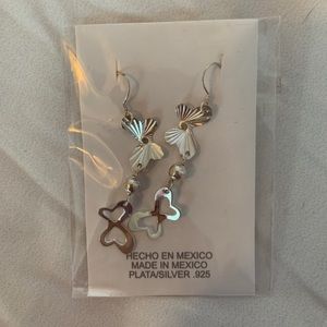 Silver Butterfly Earrings